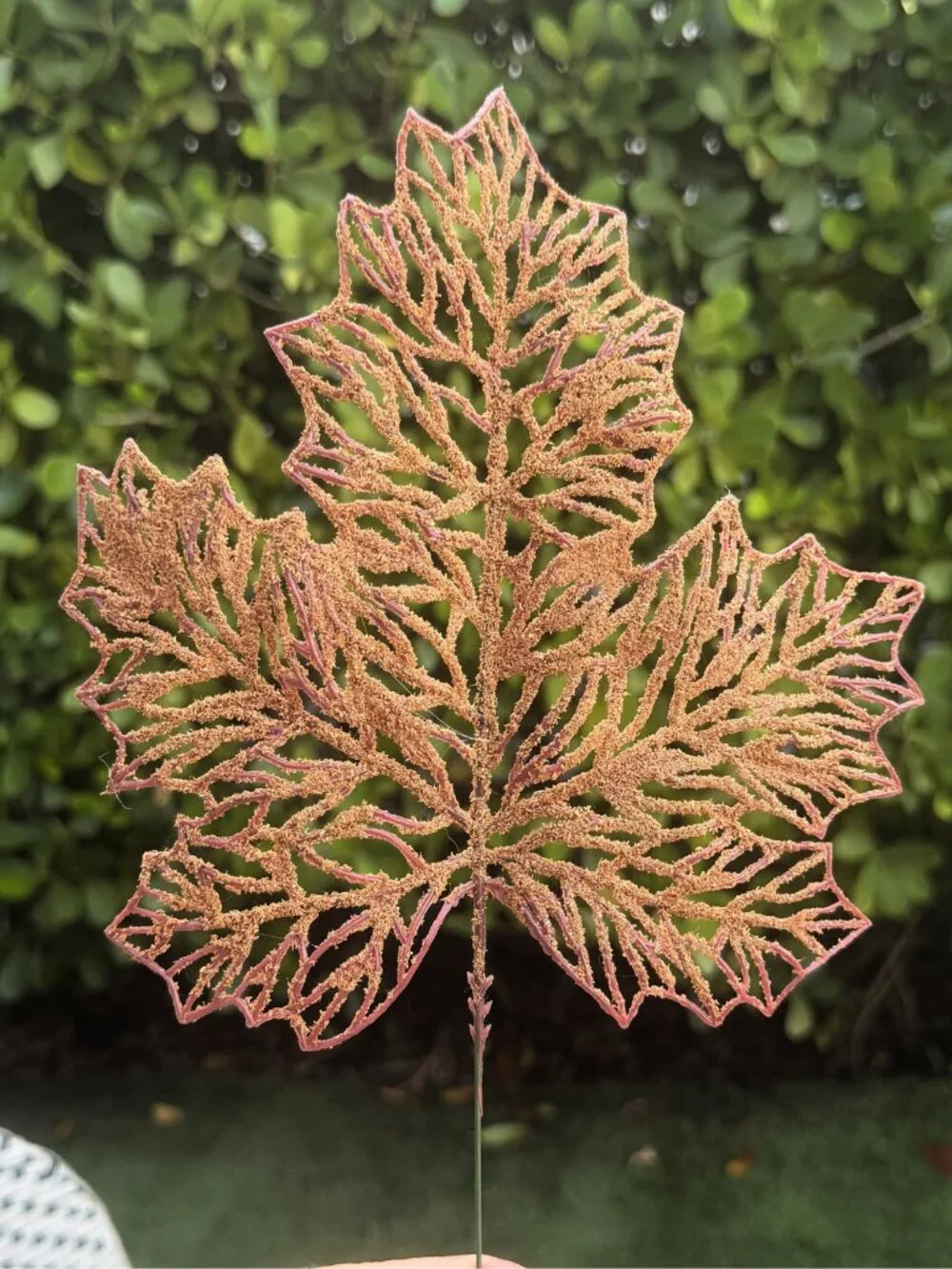 Set of 5 Large Autumn Harvest Maple Leaf Leaves Floral Picks Christmas Tree Fall